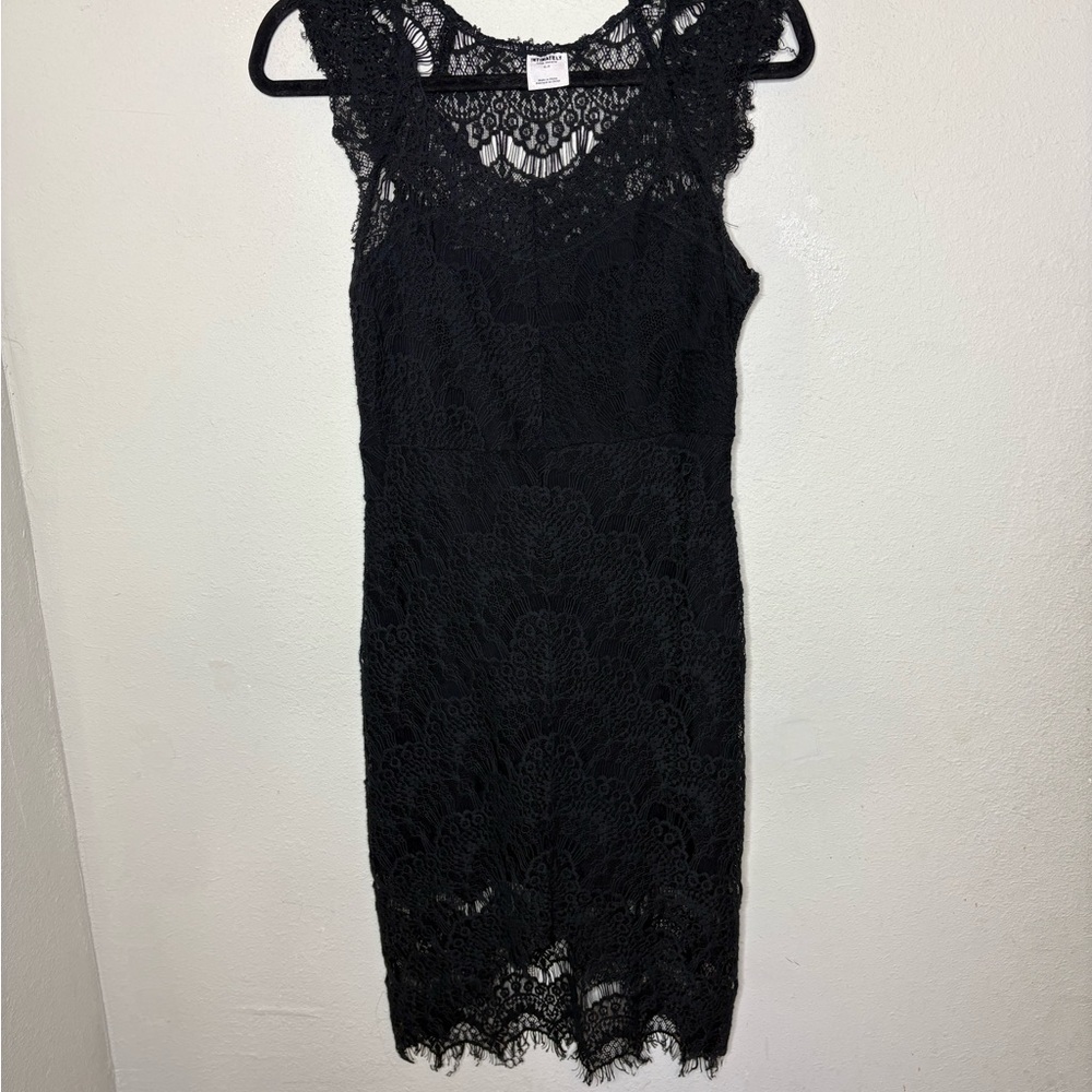 Intimately Free People Black Lace Hi Lo Dress Size Small